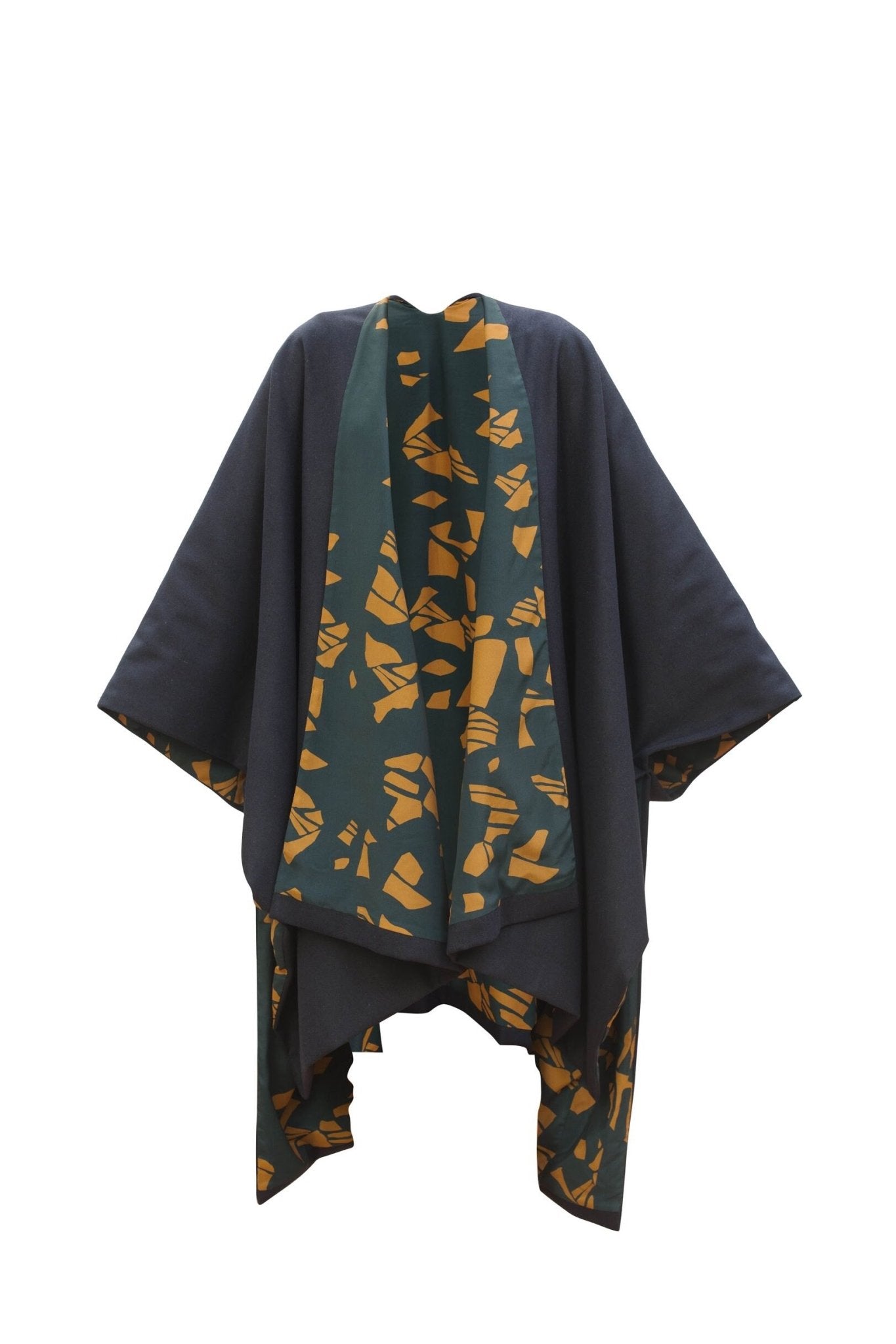 Zuli Reversible Wool Poncho - diarrablu